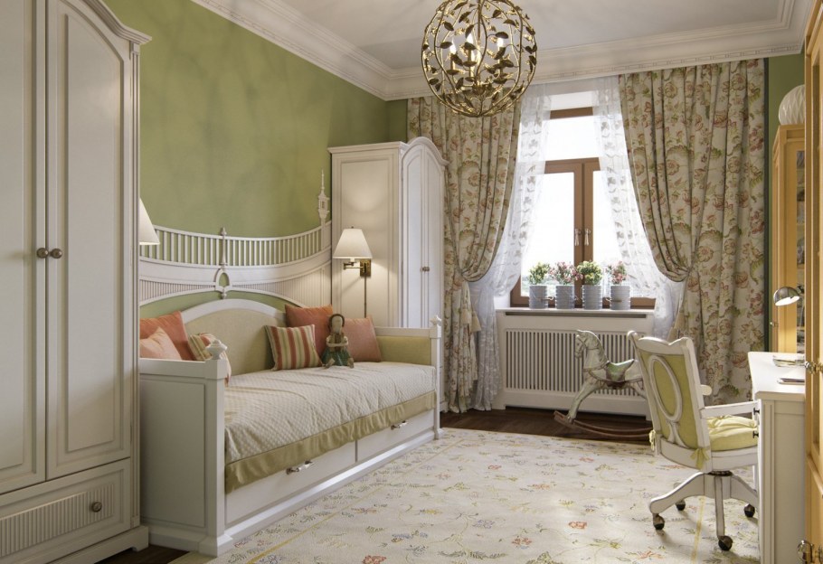 Комната для девочки в классическом стиле