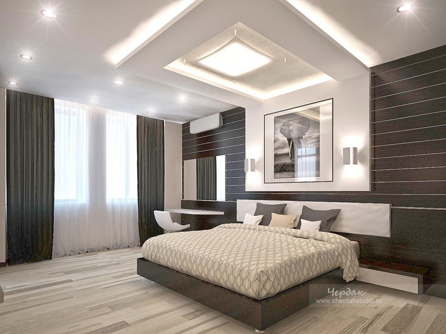 Стиль хайтек в интерьере спальни