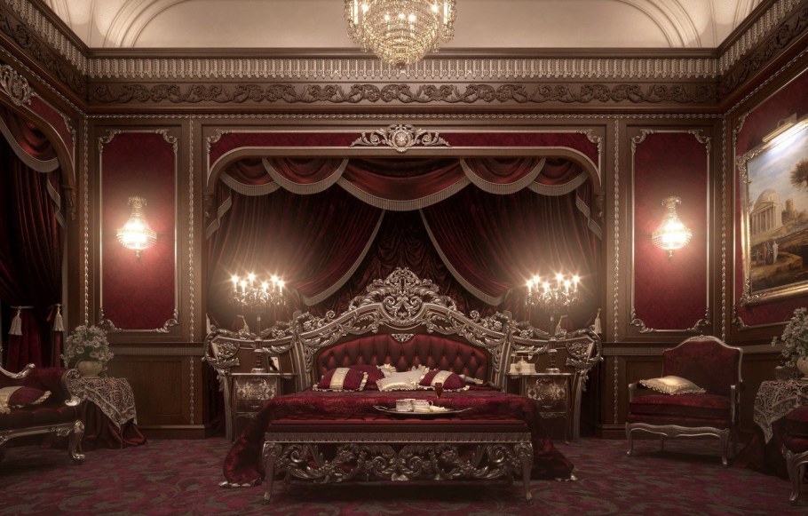 Спальня в стиле Ампир роскошная