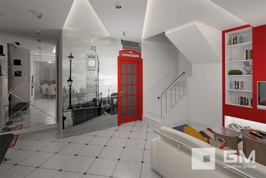 Прихожая в стиле Лондон