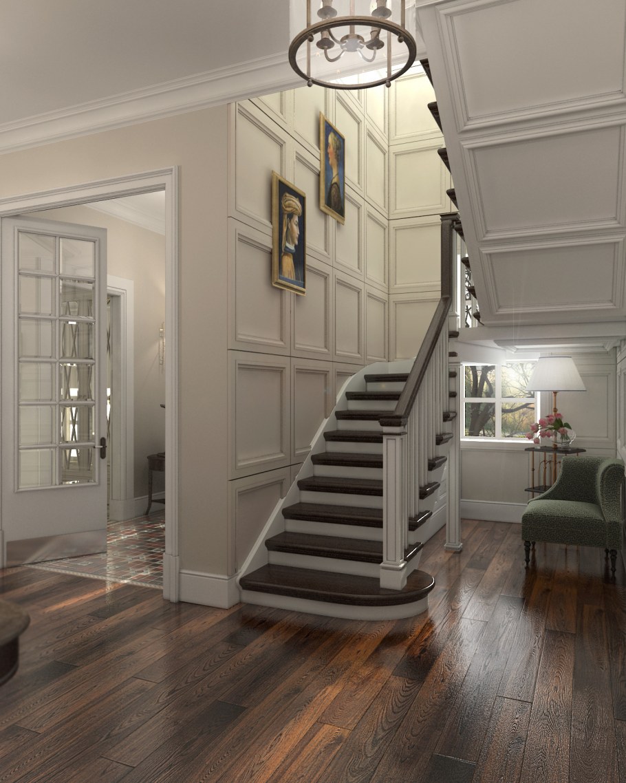 Кирпичики на лестнице