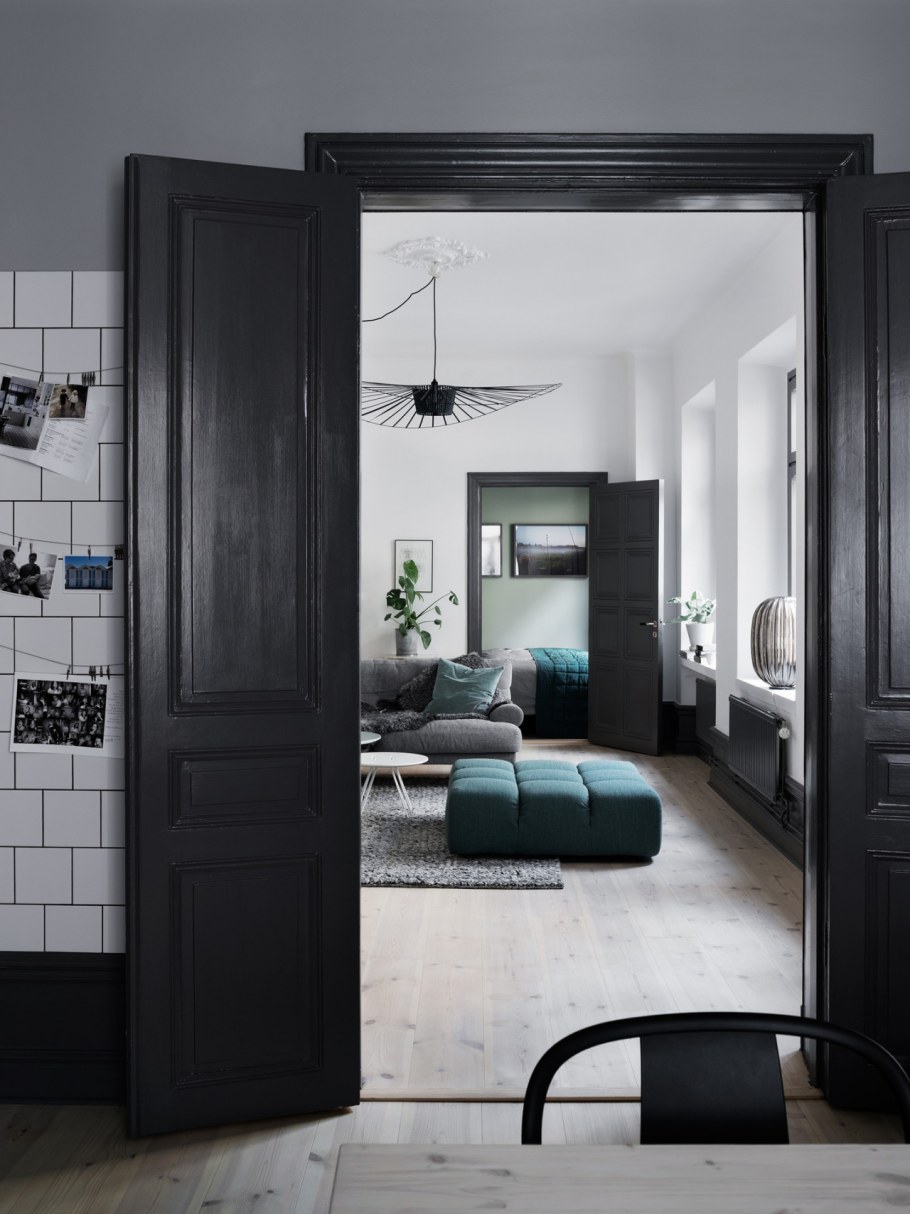 Темные двери в интерьере