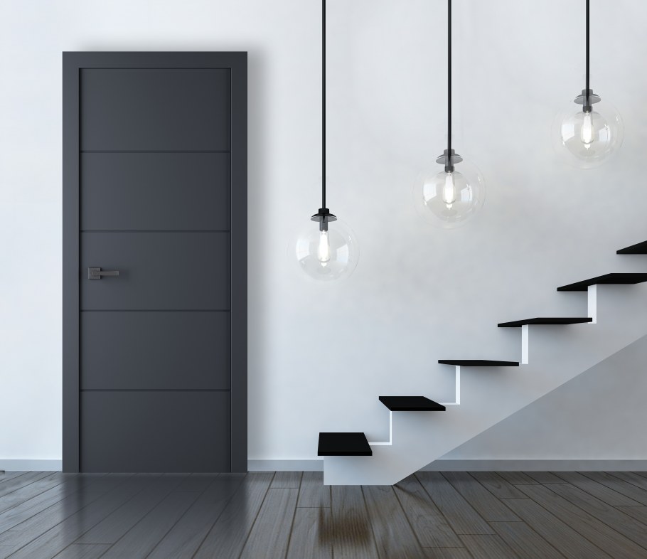 Черные двери в интерьере Профильдорс