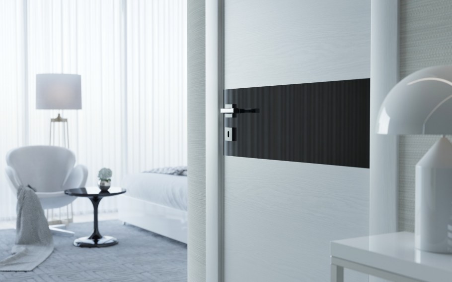 Дверь vetro v4 Техно 1 двойная беленый дуб