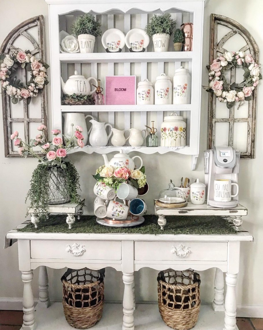 Декор кухонного шкафа в стиле шебби