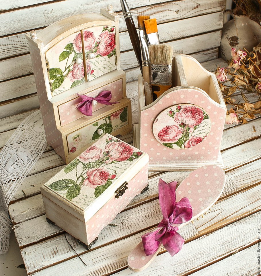 Декупажные салфетки в стиле шебби Шик
