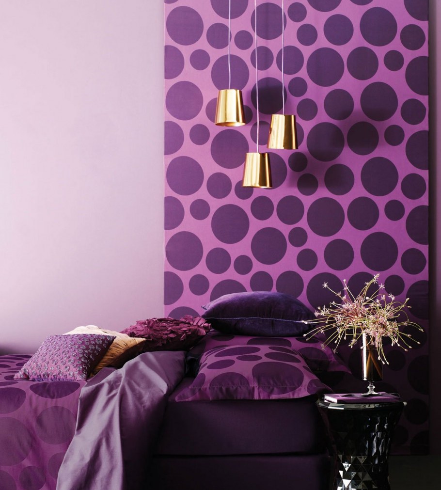 Сочетание двухцветных обоев