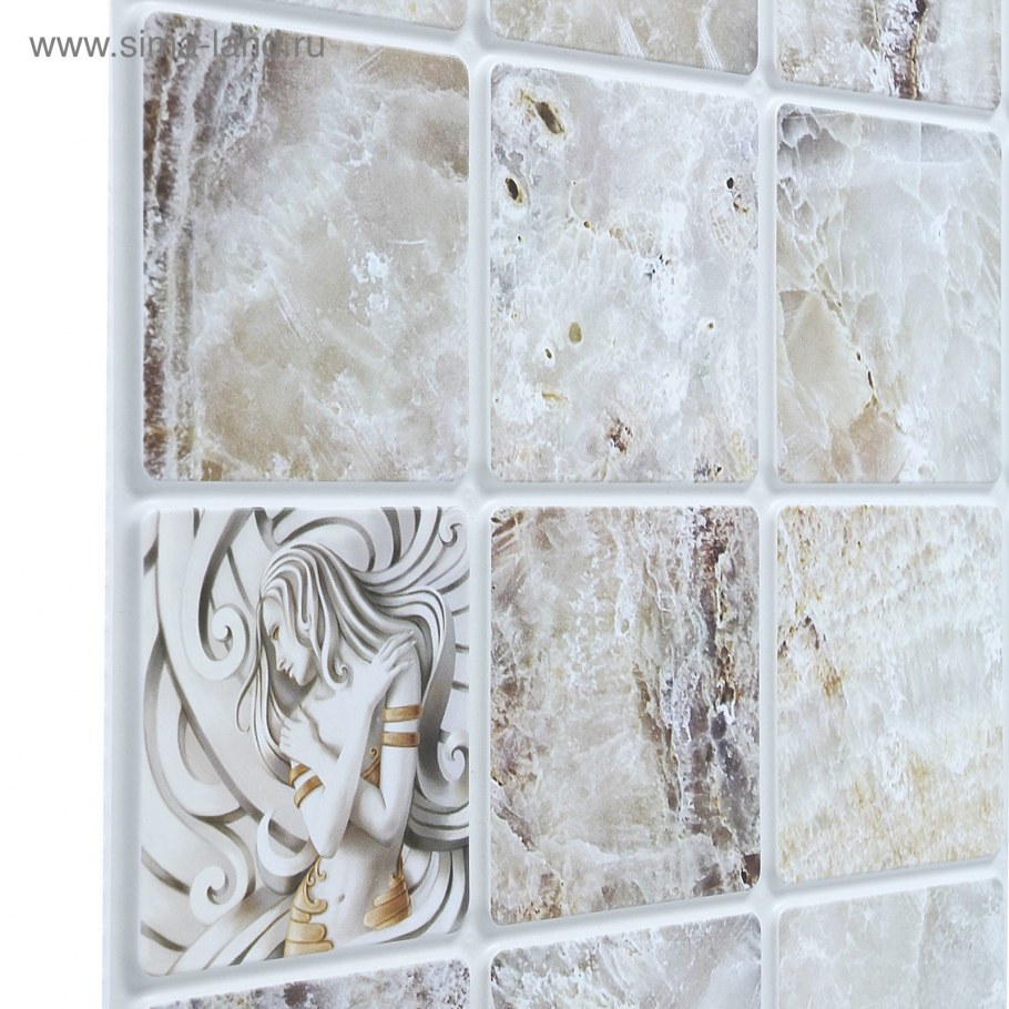 Панель ПВХ мрамор Венецианский 955х480мм/АРТДЕКАРТ