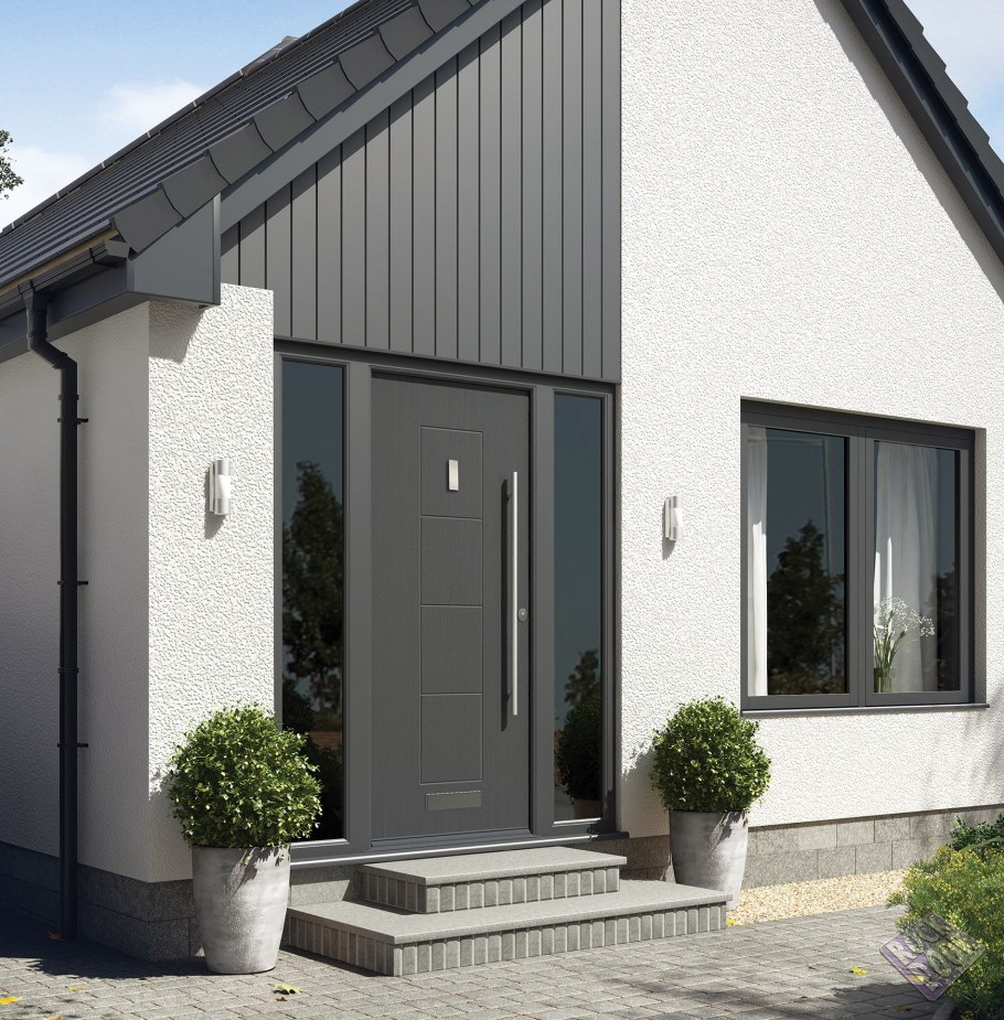 Серые фасады домов