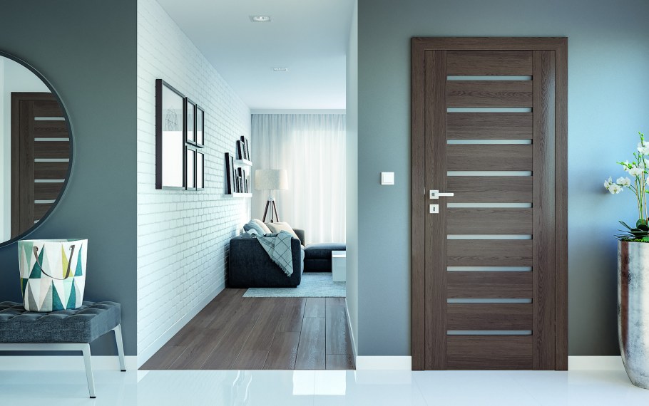 Двери ПВ полоску в интерьере