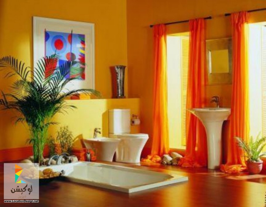 Комната в оранжевых и желтых тонах