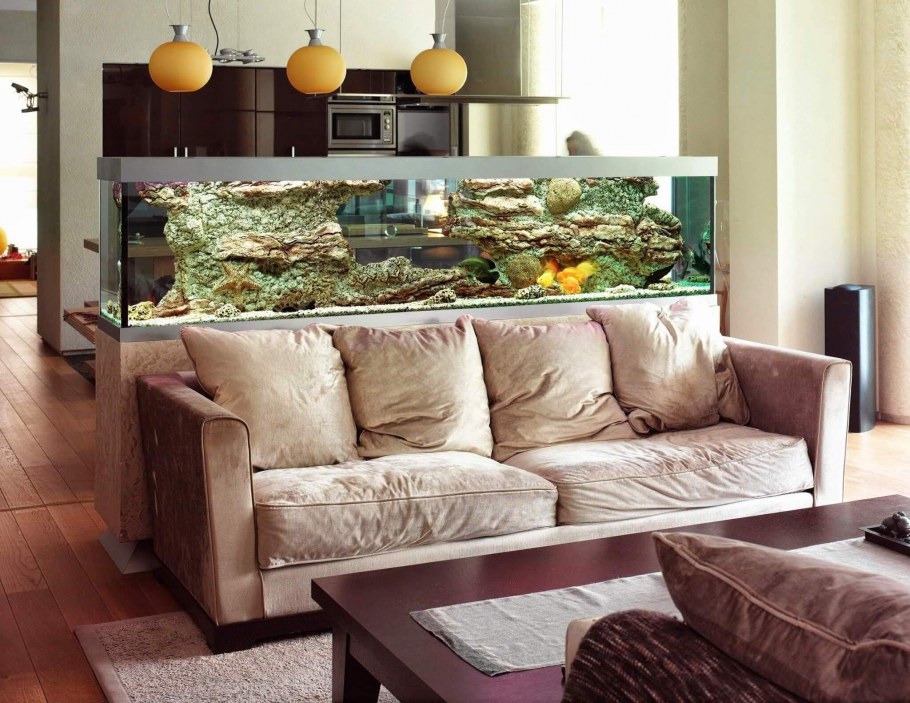 Встроенные аквариумы в мебель