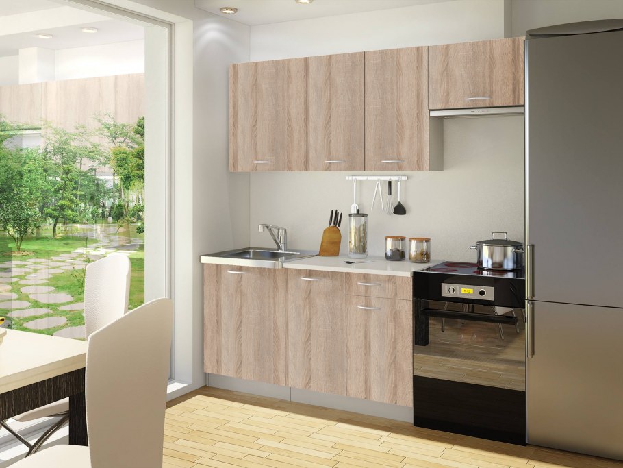 Сан-Ремо СТЛ.152.00М кухонный гарнитур белый/дуб сонома