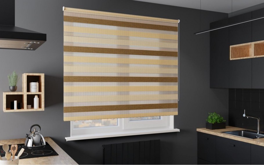 Рулонные шторы Зебра Люксор трио