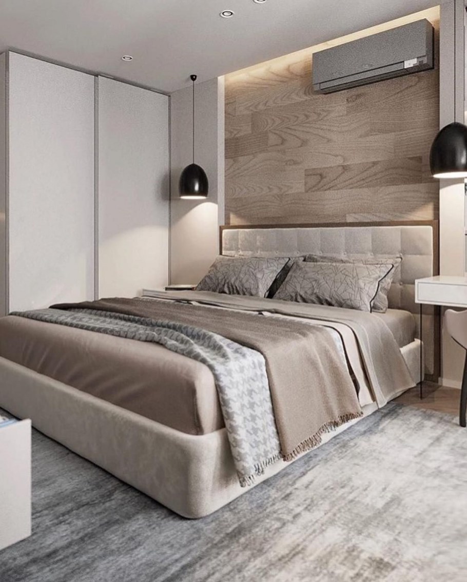 Стильная белая спальня