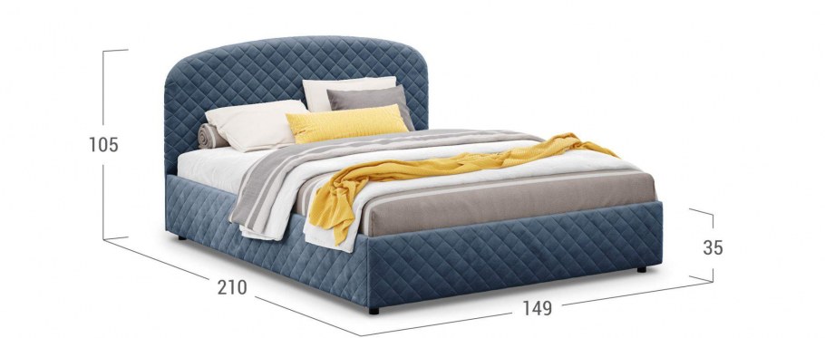 Кровать двуспальная prima Classic New 140х200 модель 1220