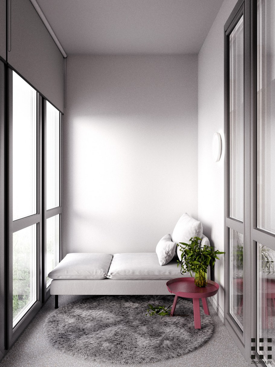 Лоджия в скандинавском стиле