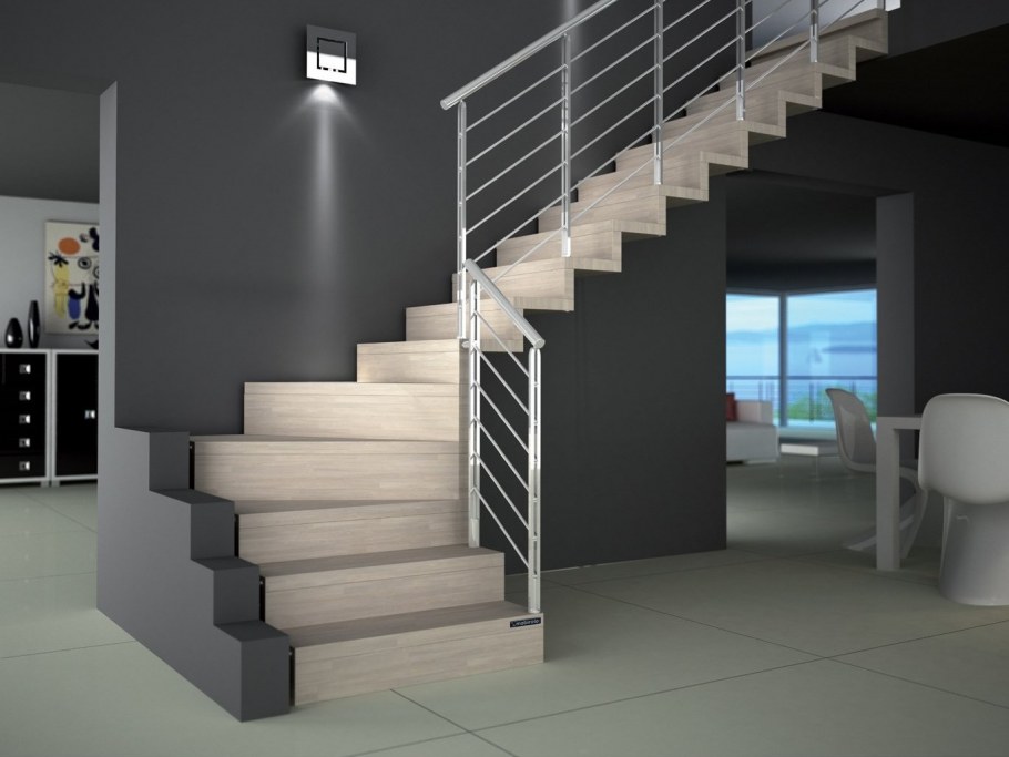Лестница в сером цвете