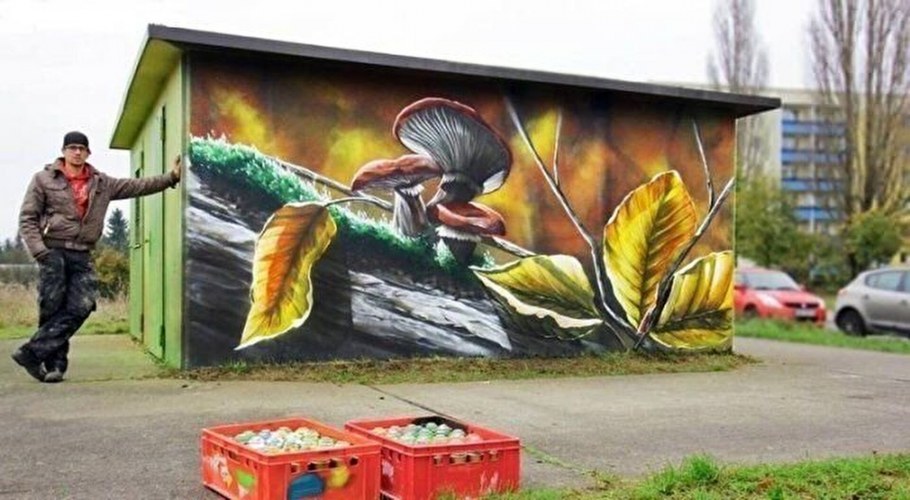 Разрисованный гараж