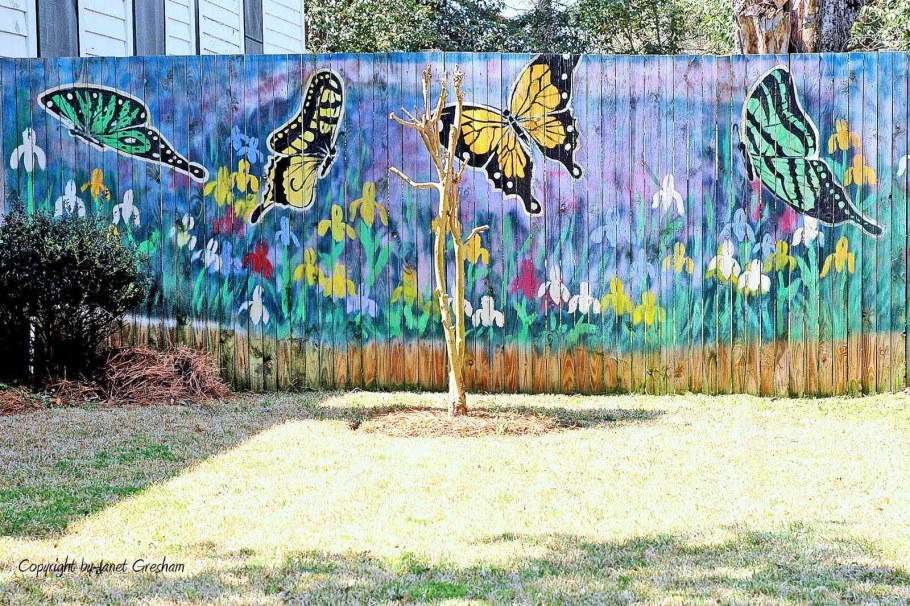 Необычные рисунки на заборах