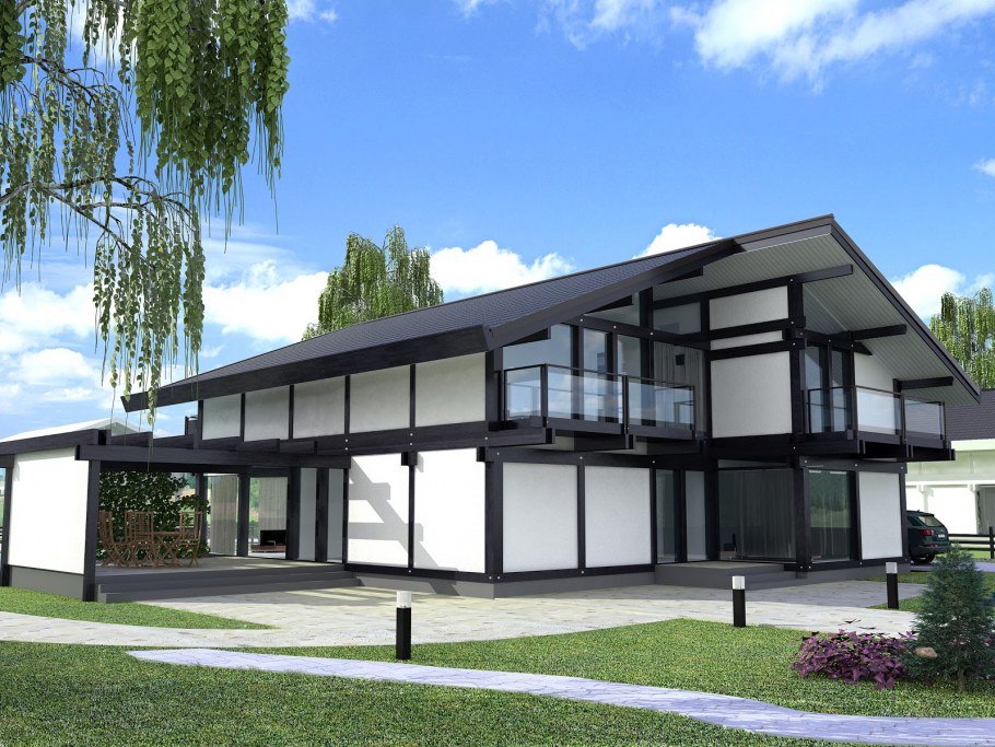 Фахверк стиль вилла экстерьер