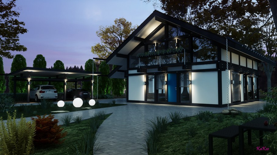 Одноэтажный фахверк Шале