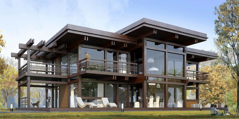 Фахверк стиль вилла экстерьер