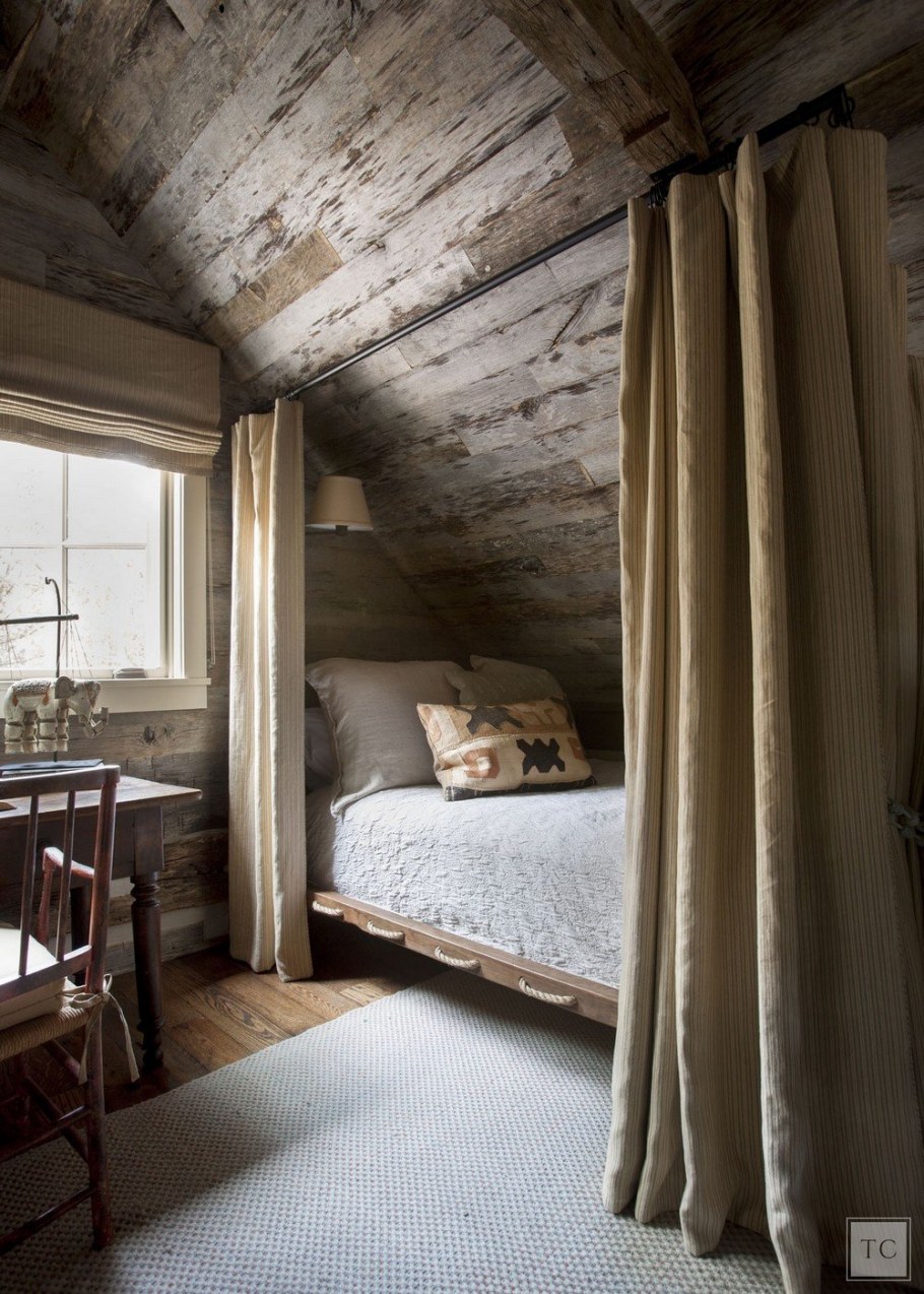 Мансарда в деревенском стиле