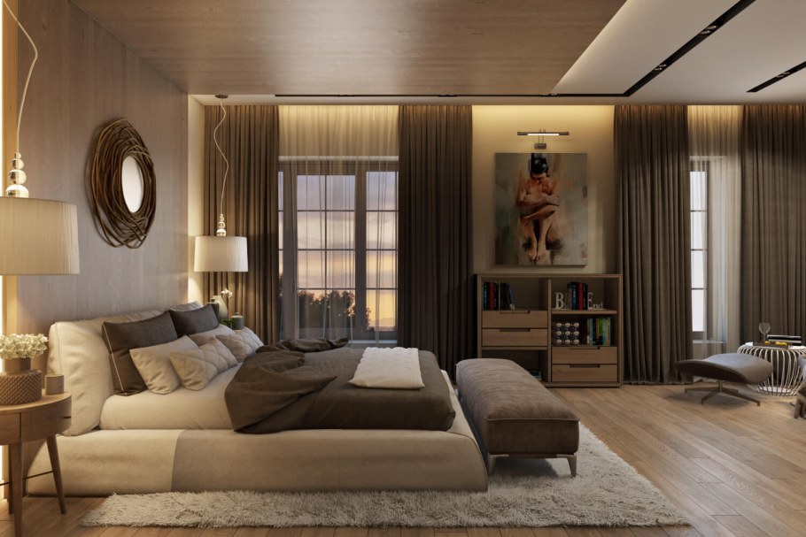 Палитра цветов для интерьера спальни