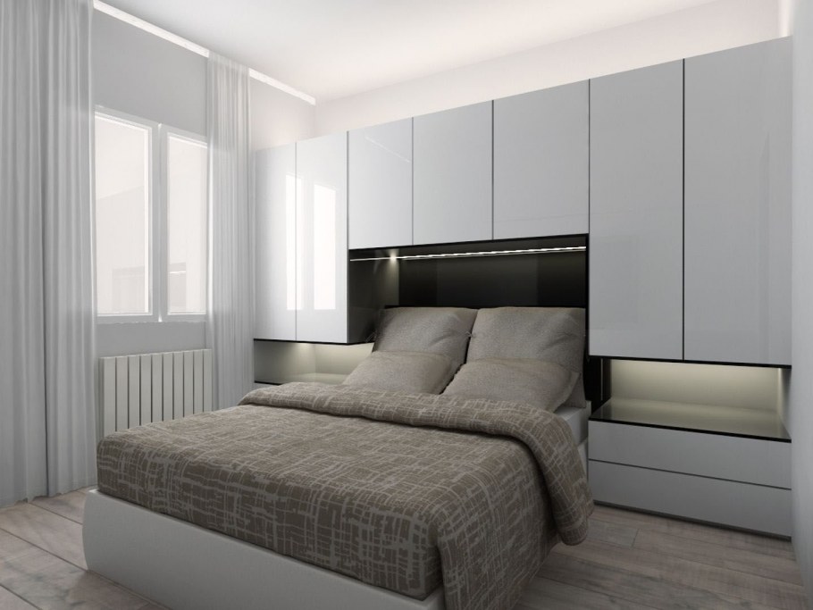 Шкаф вокруг кровати