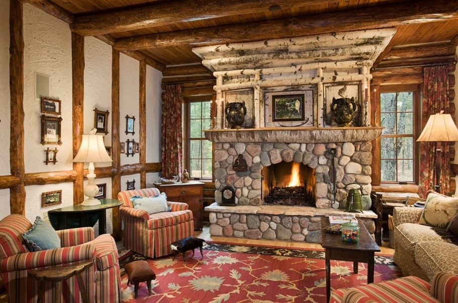 Камин рустикальный стиль