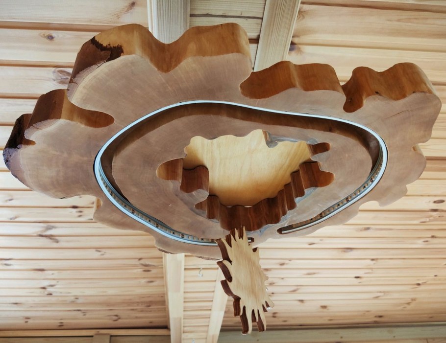 Необычные деревянные светильники