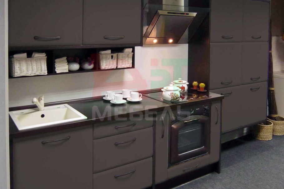 Кухня трюфельного цвета