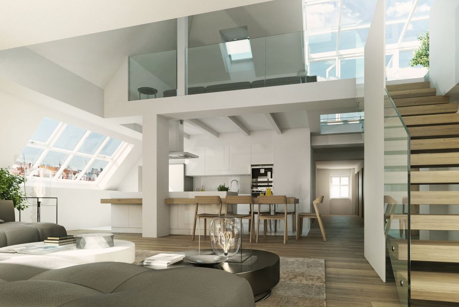 Двухэтажная квартира с мансардой