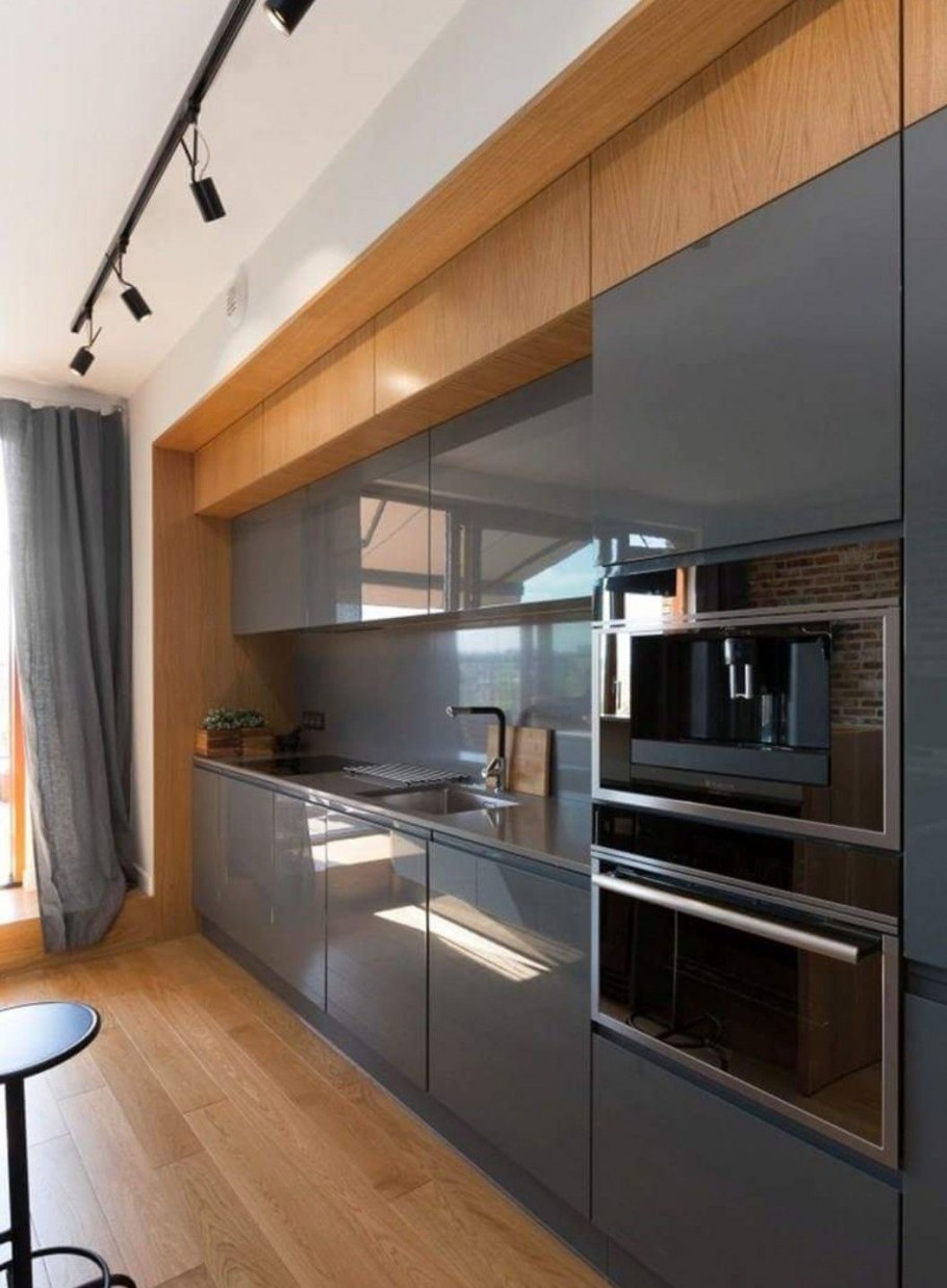 Кухня под потолок Минимализм