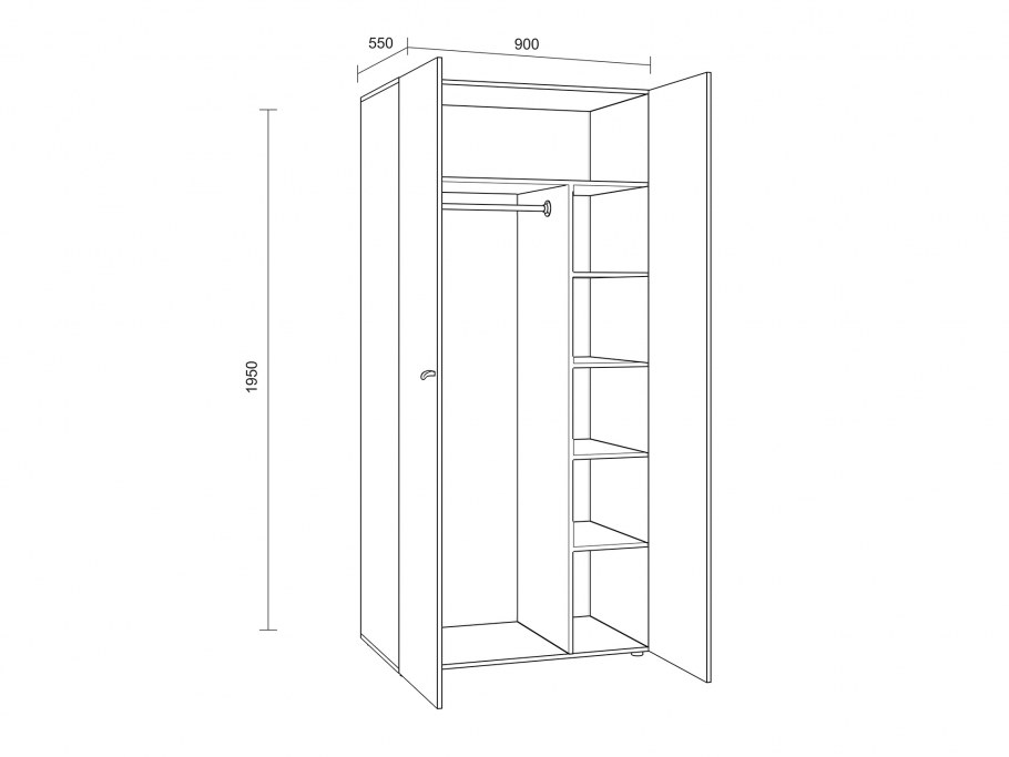 Шкаф Golden Kids 900 (венге)