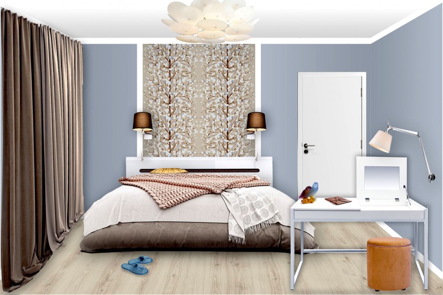 Интерьерный коллаж спальня