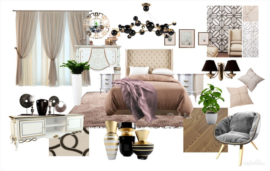 Коллаж интерьера