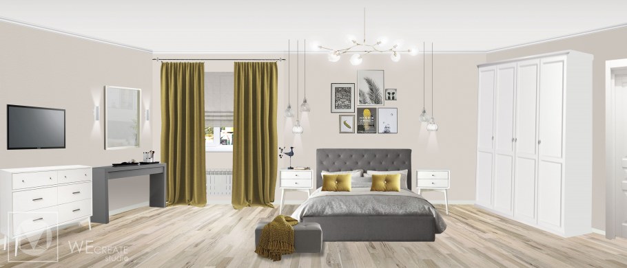 Коллаж интерьера спальни