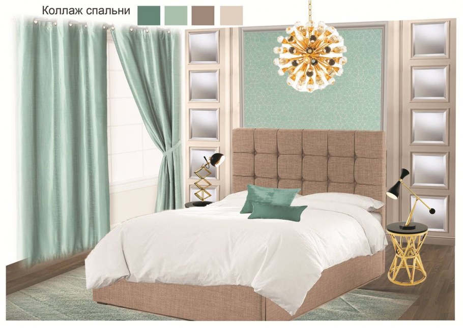 Мудборд спальни в скандинавском стиле