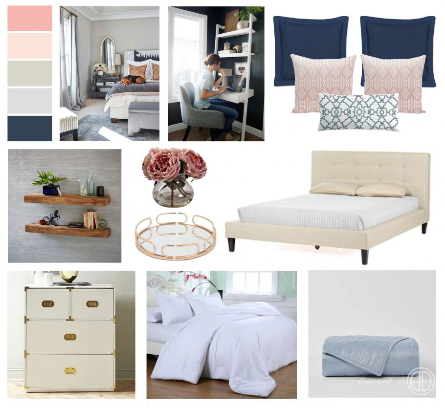 Интерьерный коллаж спальня