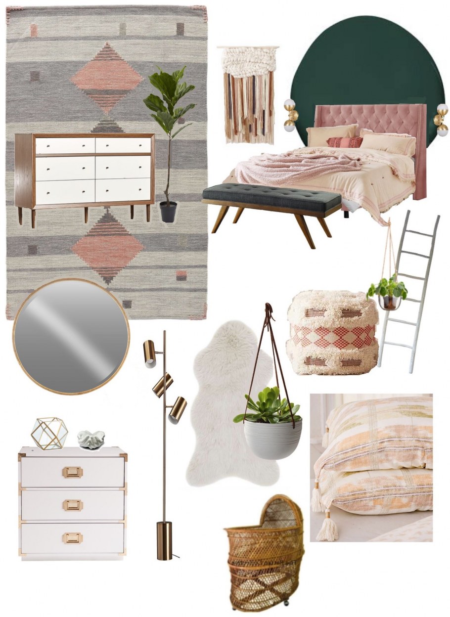 Интерьерный коллаж спальня