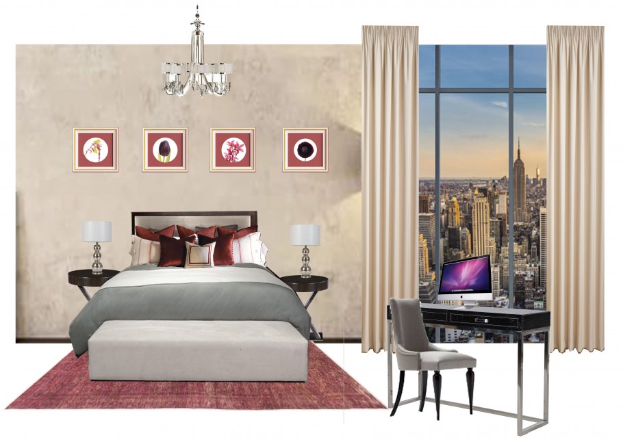 Фотоколлаж в спальне