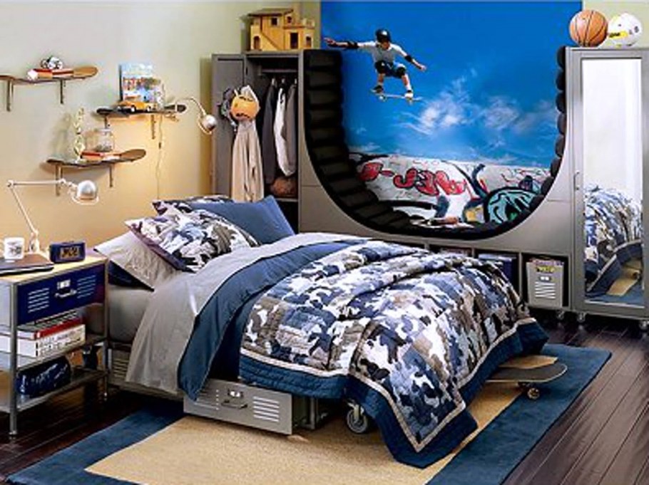 Богатая спальня для подростка мальчика