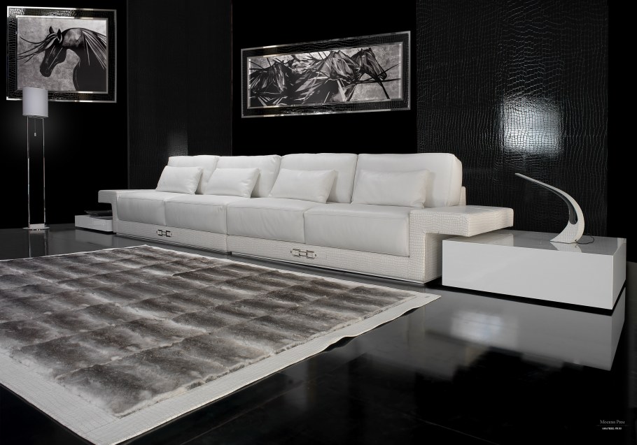 Угловой диван Boss XL велюр ALKANTARA серый