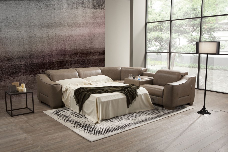 Угловой диван Boss Max велюр ALKANTARA серый