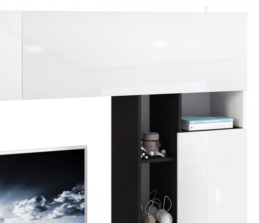 Стенка Купертино евро Денди Лайт белая