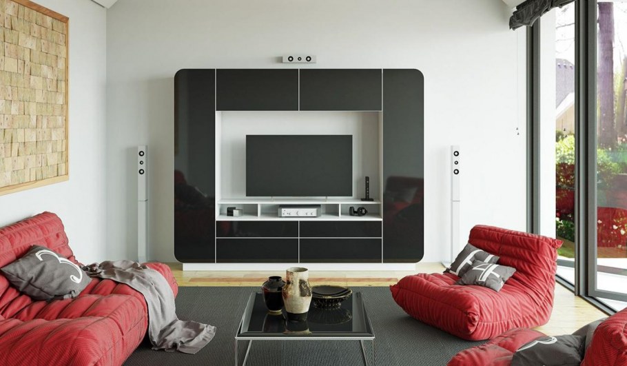 Стенка Купертино Нью 2 белая