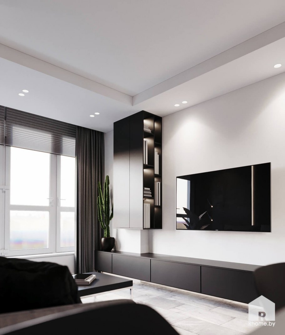 Зал в стиле Минимализм в квартире