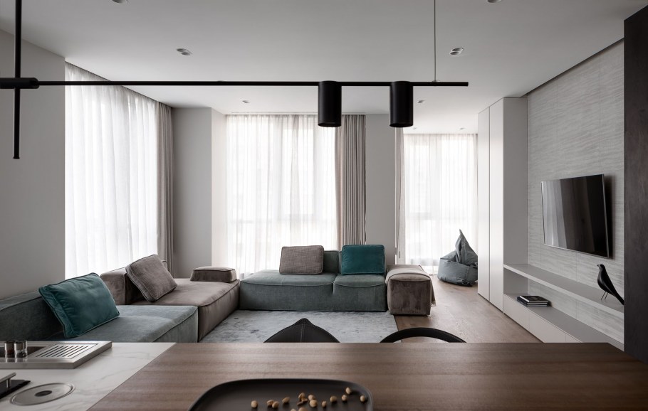 Интерьер гостиной в квартире Минимализм уютно